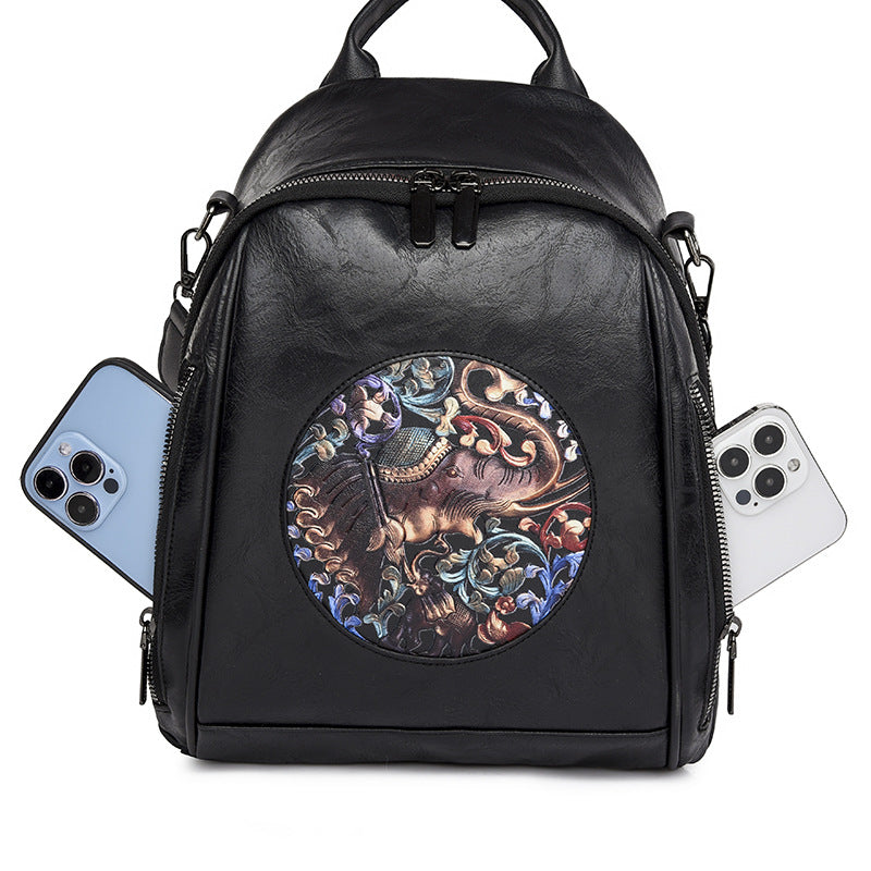 TuskTale™ – Ethnic Elephant Leather Backpack