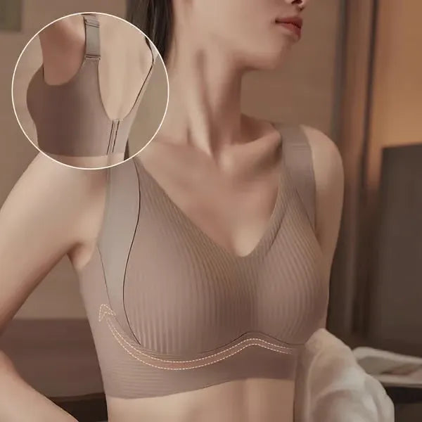 ⏰Last Day 49%Off🏆️- OEAK Women's Ribbed Push Up Adjustable Wireless Bra