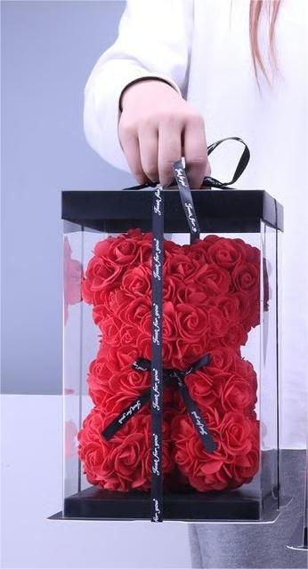 Handmade Rose Teddy Bear-Eternal Love