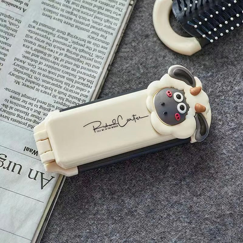 Portable Mini Air Cushion Comb with Removable Mirror
