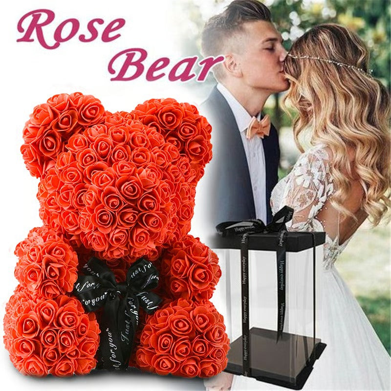 Handmade Rose Teddy Bear-Eternal Love
