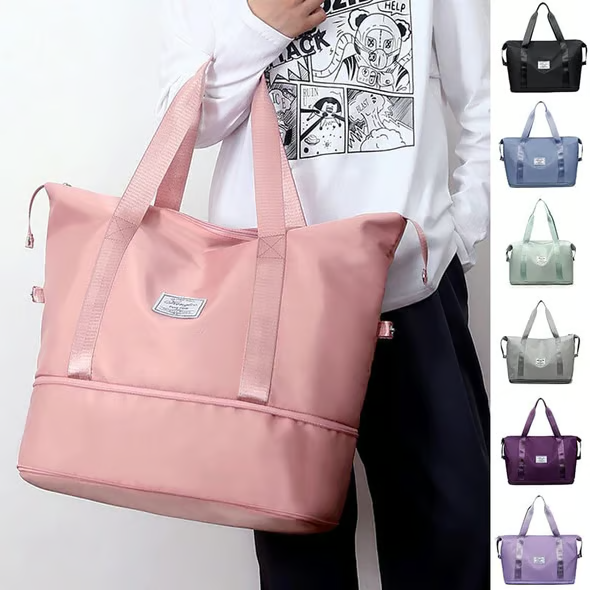 ✨SUMMER Sale🎁-High-capacity Double-layer Wet Separation Travelling Bag