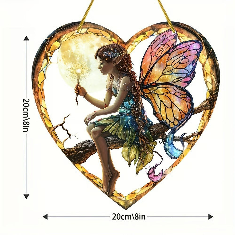 🧚Heart Shaped Window Treatments Elf Girl Light Catcher/Home Decoration /Creative Gifts
