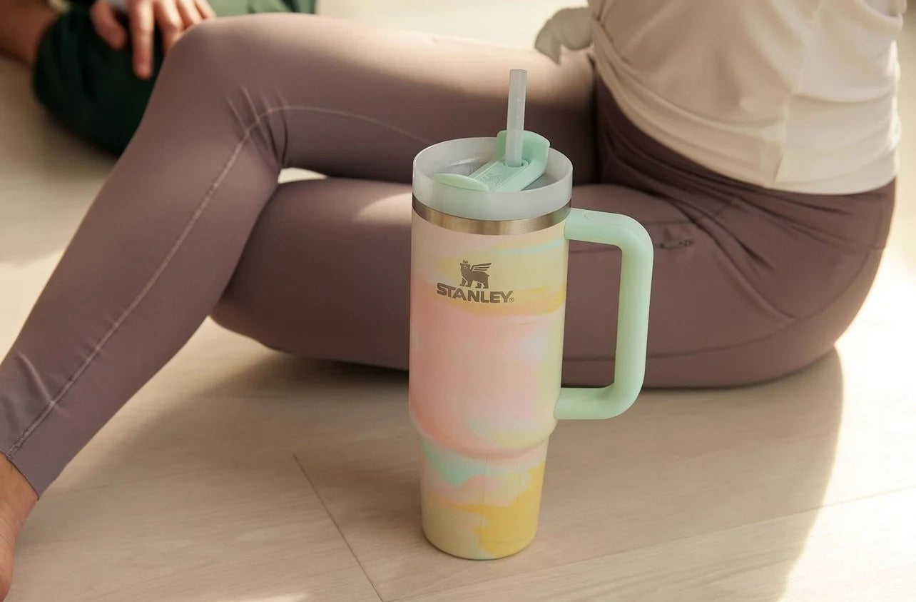 Stanley's Tumbler Cup: with insulated walls keeps drinks Cold for 11 hours, Hot for 7 hours and Iced for 48 hours