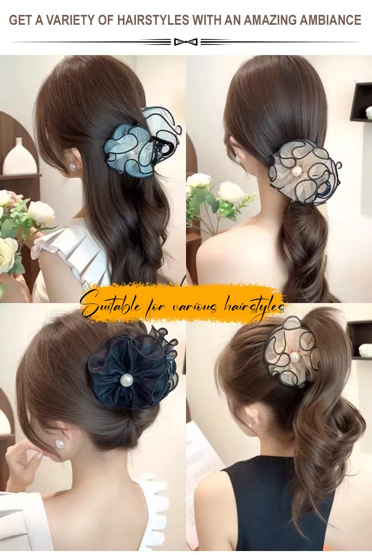 Korean Ultra-Pretty Mesh Flower Hair Clip