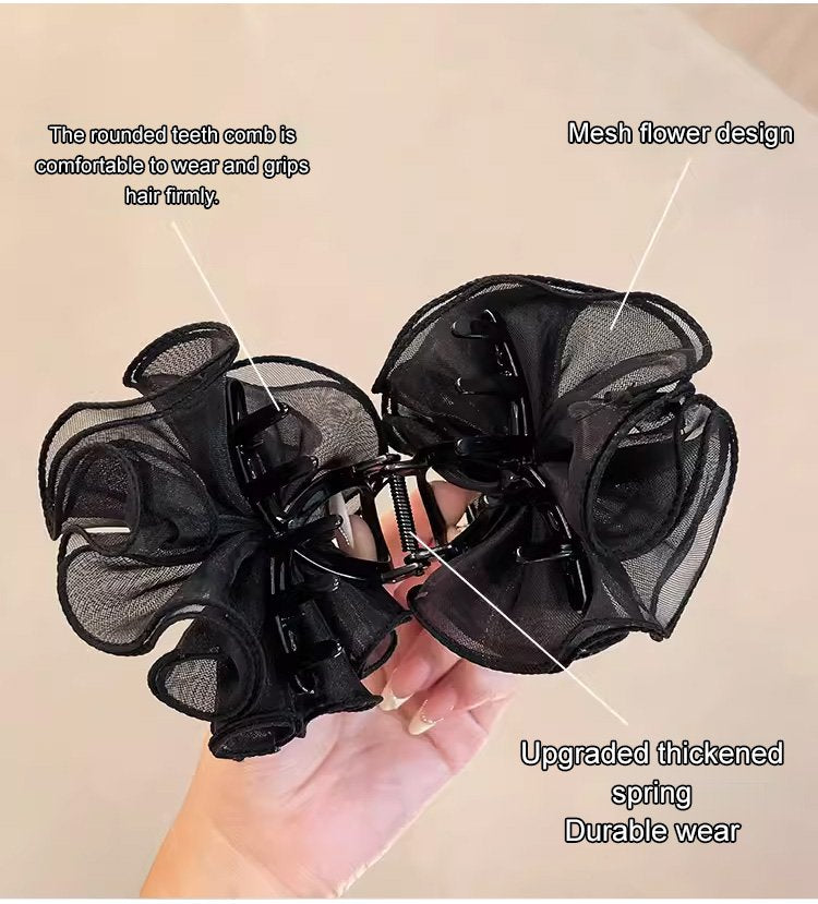 Korean Ultra-Pretty Mesh Flower Hair Clip