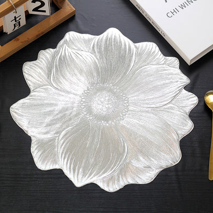 Luxury Gold Foil Nordic Style Peony Flower Heat Insulation Mat