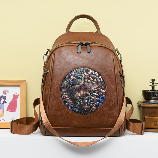 TuskTale™ – Ethnic Elephant Leather Backpack