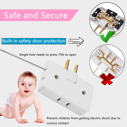 180 Degrees Rotatable Socket Converter , 3pcs