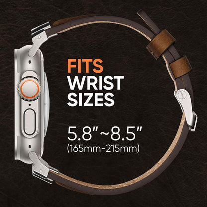 SuitisBest luxurious leather strap with steel buckle.
