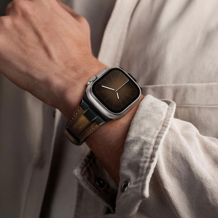 SuitisBest luxurious leather strap with steel buckle.