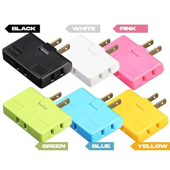 180 Degrees Rotatable Socket Converter , 3pcs