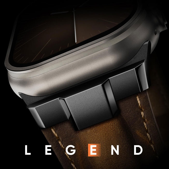 SuitisBest luxurious leather strap with steel buckle.