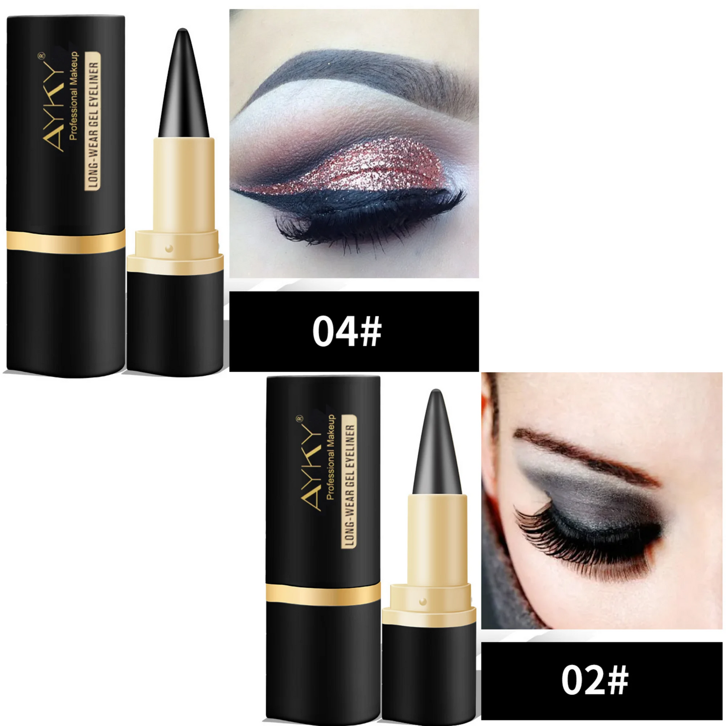 🎉Natural Black Long Wear Gel Eyeliner Cream, Waterproof, Natural formula, safe and harmless, Mild & Easy To Remove