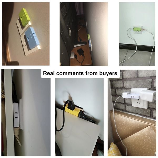 180 Degrees Rotatable Socket Converter , 3pcs