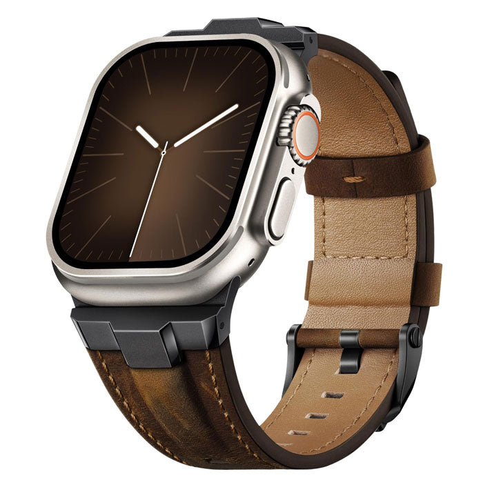 SuitisBest luxurious leather strap with steel buckle.